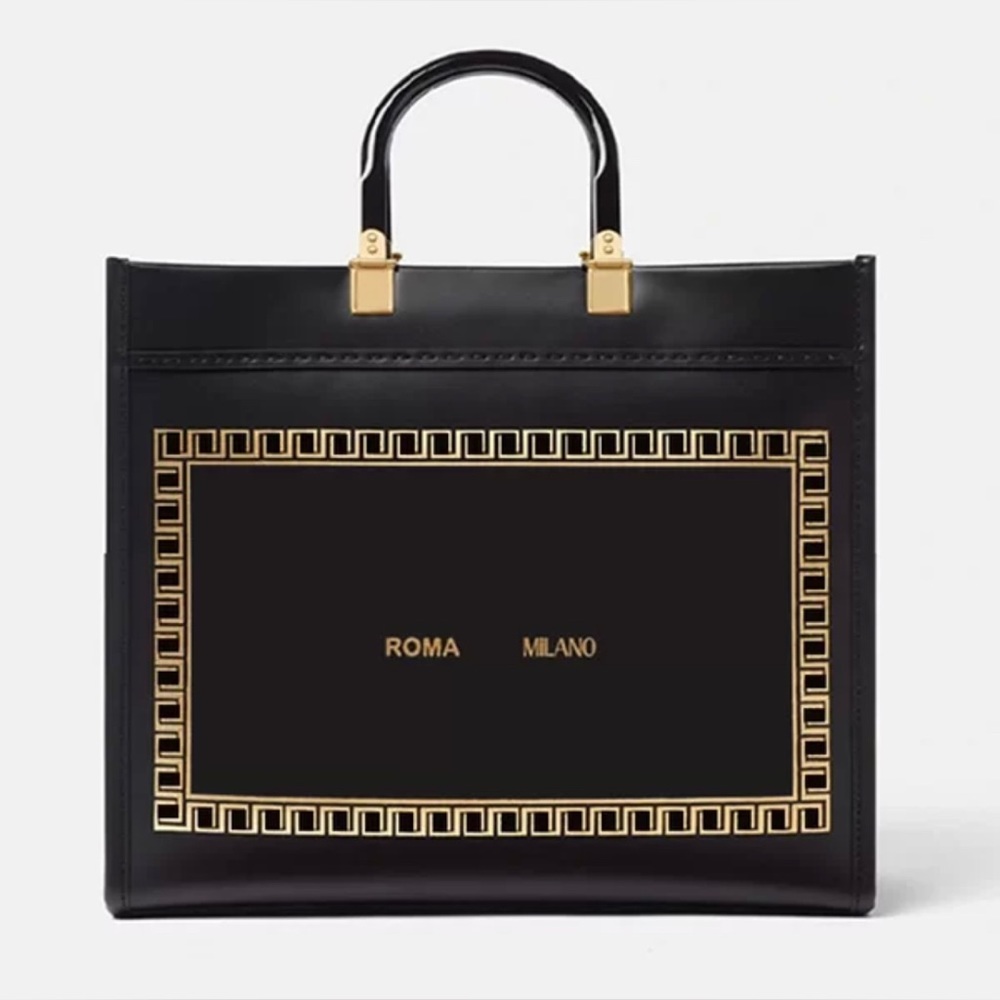 Sunshine Bag Vintage:Roma Milano
Women's Shoulder Handbag Genuine Leather Golden
